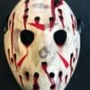 Front view of the Bloody Version of the Friday the 13th Part 4 Mask with heavy blood effects.