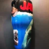 Side view of the Jaws tumbler showcasing detailed scenes from the film.