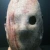 Reimagined Friday the 13th Part 2 Mask with burlap layered over a hockey mask