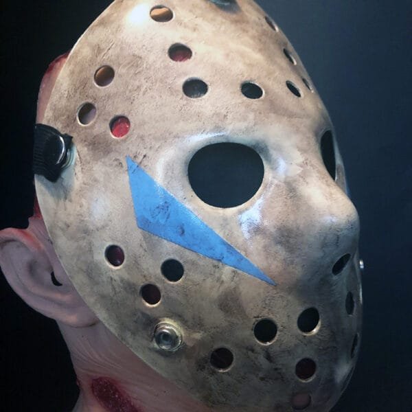 Alternate side view of the Friday the 13th Part 5 mask highlighting its design.