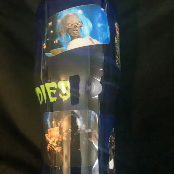 Tales from the Crypt tumbler with glossy finish and vivid horror imagery